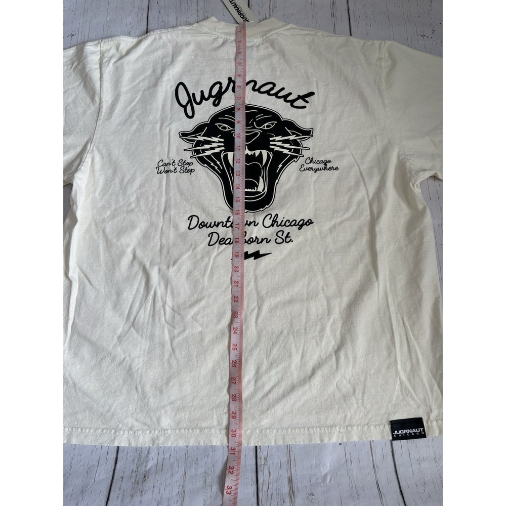 Jugrnaut Chicago Panther Tshirt XL Can't Stop Won't Stop NWT Cream - Picture 8 of 8